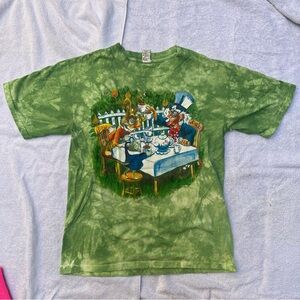 Alice in Wonderland T-shirt Hand Dyed size Small